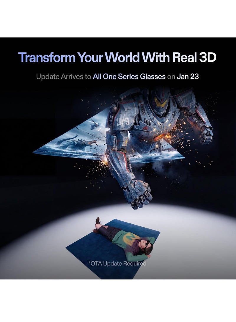 XREAL One Pro AR Glasses with X1 Chip, 3 Degrees of Freedom, 171°, 57° Viewing Angle, 120Hz, BOSE Sound, Sony OLED Display, 3 Modes Adjustment, Compatible with PS5, Nintendo Switch 2, iPhone 16/15, Steam Deck, PC, Android and iOS - Size l - Image 2